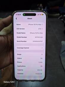 16 Pro Max 256gb ja set fullset bh91 ori part