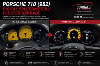 Porsche 718 Digital Speedometer Instrument Cluster
