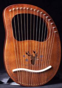Lyre Harp 19 Metal Strings B Mahogany Wood