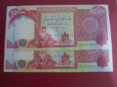 IRAQ 25000 dinars