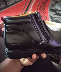 Kasut Kulit Hitam Kangroo