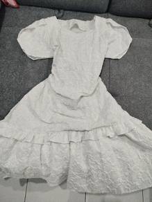 White Puff Sleeve Dress