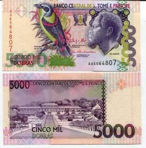 Saint Thomas & Prince 5000 Dobras 2013 P 65 UNC