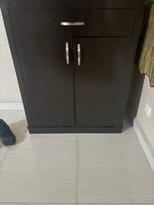 Sleek Closed-Door Shoe Cabinet