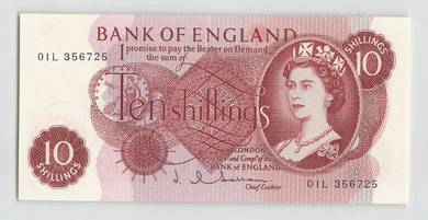 GREAT BRITAIN 10 Shillings 1962-1966 - Pick P373b