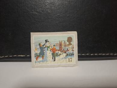 1990 UK Stamp Christmas Snowman