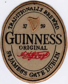 Guinness Beer #OLD1 Dry Stout Badge Iron On Patch
