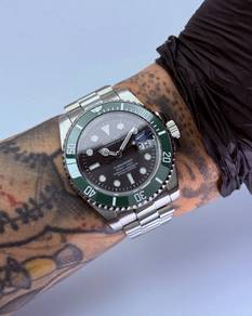 Custom Seiko Mod 40mm Ice Lume Starbucks Submarine