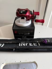 Daiwa Salamandura SV TW 150HL combo with daiwa rod