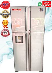 Fridge SIDE BY SIDE HITACHI GLASS DOOR WHITE