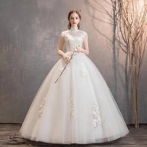 White cheongsam wedding dress gown RB1251