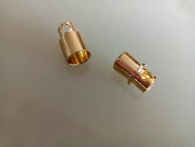 Amass 8mm banana gold bullet connector in pair