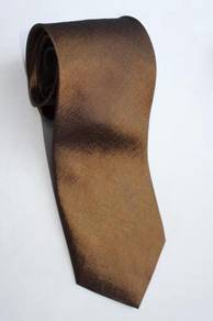 JT10 Dark Gold Brown Quality Solid Formal Neck Tie