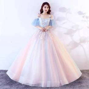 Pink blue wedding bridal ball dress gown RB1912