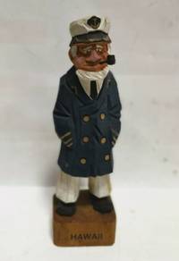 Vintage Sea Captain Figurine: Nautical Sailor Carv