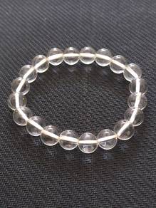10mm Clear crystal round bracelet
