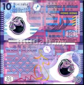 Hong kong 10 dollars 2007 p 401 polymer unc