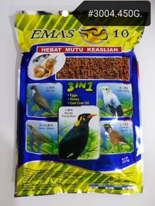 Emas10 3in1 Bird Feed Makanan Burung Kasar 450gram
