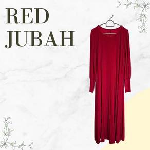 Red with Both Side Pockets Woman Jubah