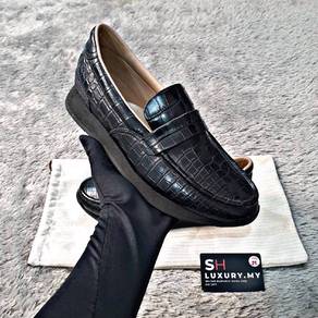 Hermes Croco Leather Loafers