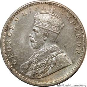 British India one rupee 1916 KGV silver coin