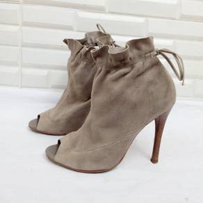 TOPSHOP Open Toe Suede Leathet Boots