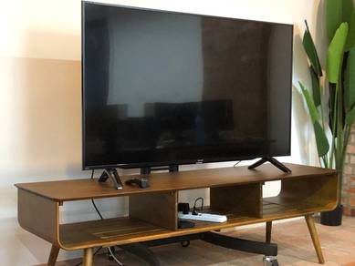 FLORIDA 6 Feet Solid Wood TV Cabinet- Matt Walnut