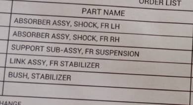Myvi 2019 Absorber Complete Set