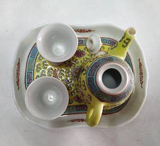 Chinese Tea Set, Miniature Tea Set, Famille Jaune,