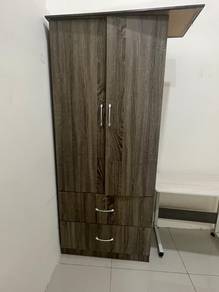 bedframe and wardrobe