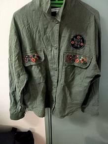 241.moussy army style shirt kemeja jacket jaket