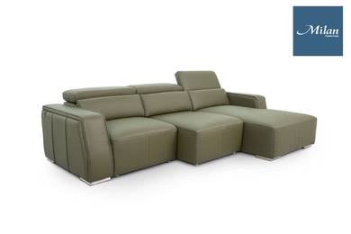 Green Custom Leather Sofa