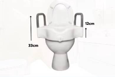 Toilet Seat Riser with Handles for Elderly/Disable