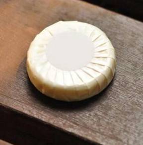 Round plain hotel soap