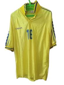 56.Vintage Uhlsport Yellow Football Jersey Number