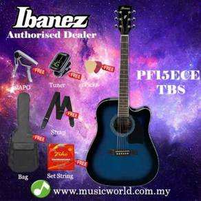 Ibanez pf15ece-tbs transparent blue sunburst high