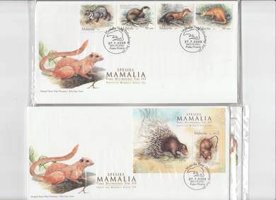 First Day Cover Protected Mammals Malaysia 2005