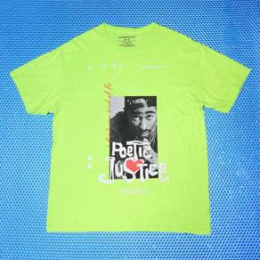 Tupac Shakur Poetic Justice 50-50 Neon T-Shirt