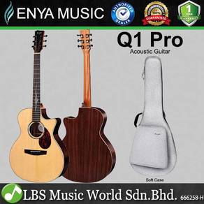 Enya EGA-Q1 Pro 41 Inch Solid Sitka Spruce Top Ros