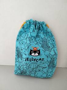 Jellycat London Bear Keychain with Drawstring Pou
