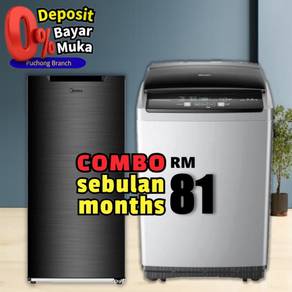 Combo Set Aircond Peti Sejuk Mesin Basuh TV Fridge
