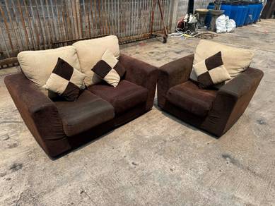 [Set] Highback Deep Sofa 2+1 Seater Fabric