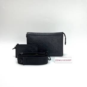 Preloved LV Gaston Black Wearable Wallet