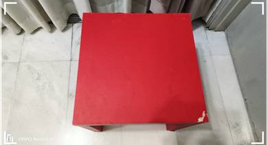 Kids Red Wooden Square Table