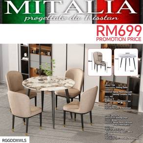Meja Makan Ceramic Top 4 Orang | Dining Set Murah