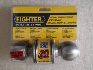 FIGHTER Cylinder Entrance Lock Set Silver (60mm)