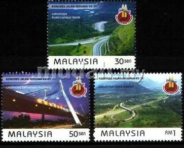 Mint Stamps World Road Congress Malaysia 1999