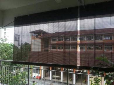 Outdoor Timber Blinds Round design
