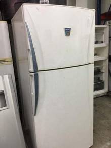White Sharp Refrigerator Peti Sejuk Ais Ice Fridge