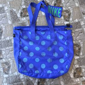 Nike polka dot tote bag with small zippered pouch
